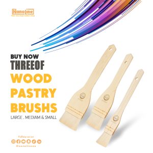 Wooden pastry brush set